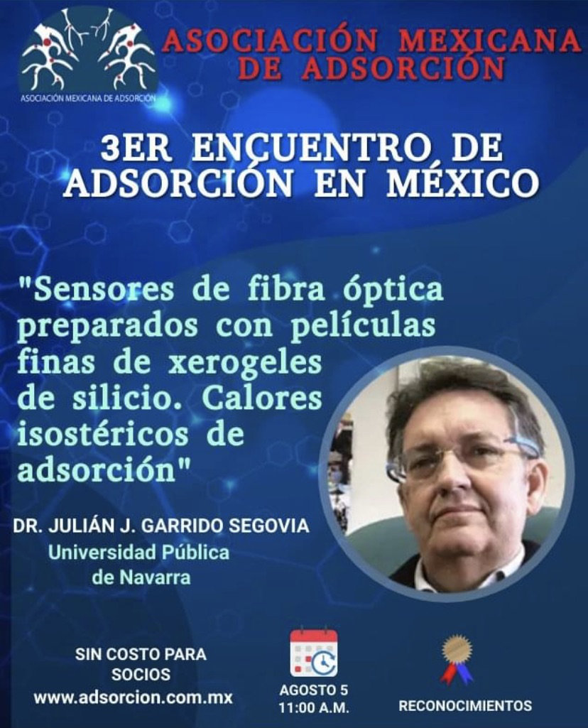 Conferencia del Dr. Julián Garrido para la Sociedad Mexicana de Adsorción